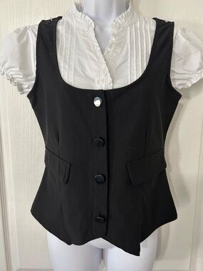 Top with Corset Vest Short Sleeve Mall Goth Academia Whimsigoth